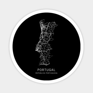 Portugal Road Map Magnet